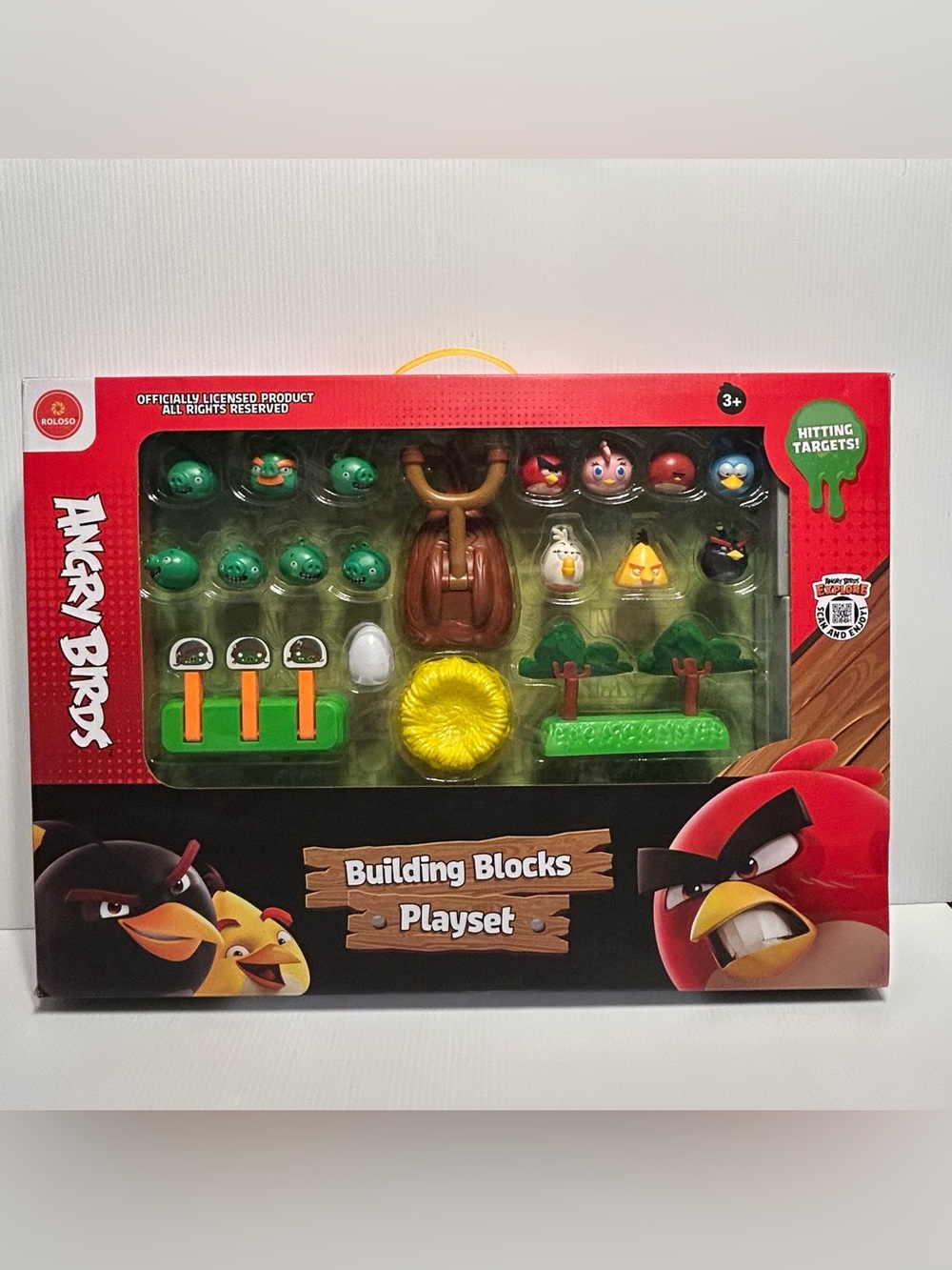 Angry Birds Building Blocks Playset roloso 97 pc Slingshot Set Build Launch NEW